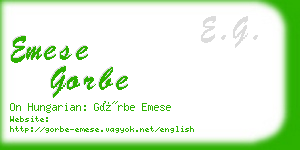 emese gorbe business card