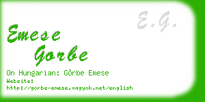 emese gorbe business card